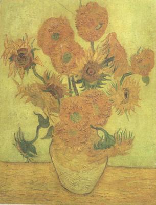 Vincent Van Gogh Still life Vase with Fourteen Sunflowers (nn04) China oil painting art